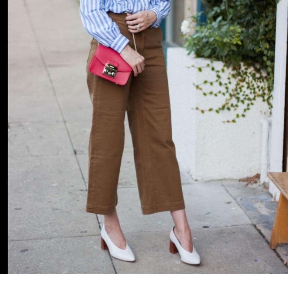 J. Jill Chocolate Brown Chino Crop Utility Cargo Pants